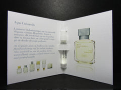 Compact travel fragrance vial of Aqua Universalis ideal for daily touch-ups.