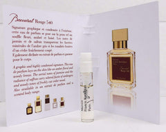 Maison Francis Kurkdjian Baccarat Rouge 540 packaging and label showcase elegant branding for gifting.