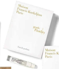 Gentle Fluidity Gold 2ml bottle by Maison Francis Kurkdjian; warm vanilla for refined evenings.