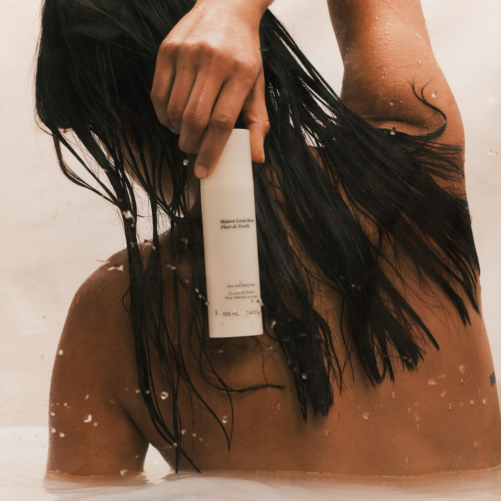 Maison Louis Marie Fleur de Vanille mist label detail—premium luxury branding for gifting