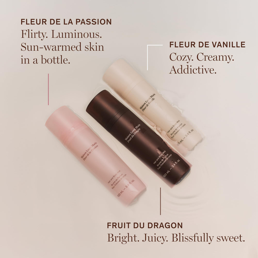 Maison Louis Marie Fleur de Vanille mist packaging—compact travel size for on-the-go fragrance