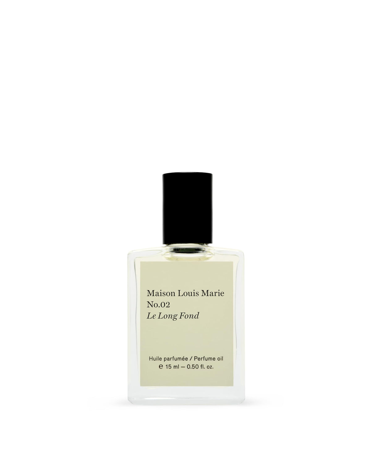 Maison Louis Marie No.02 Le Long Fond roll-on bottle for discreet, long-lasting fragrance.