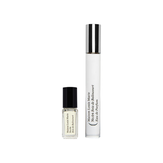 Maison Louis Marie No.04 Bois De Balincourt eau de parfum spray for travel.