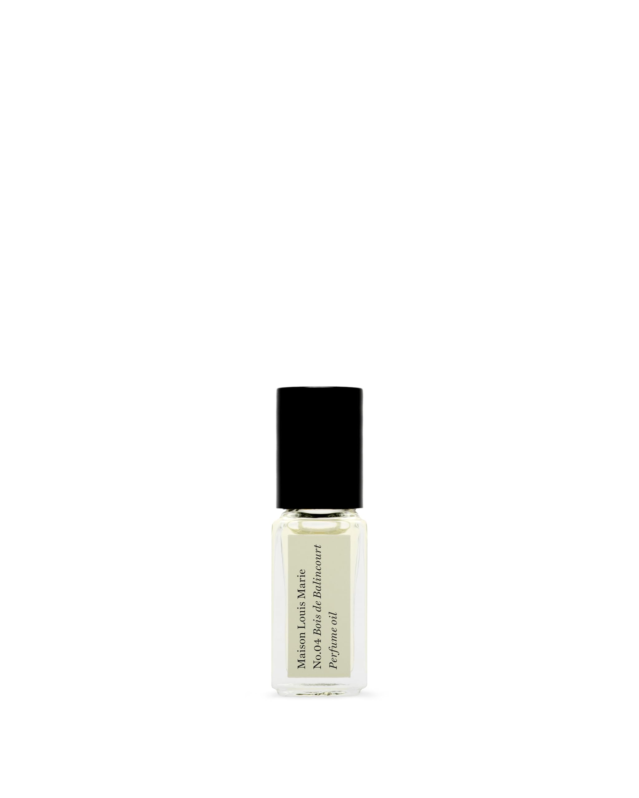 Maison Louis Marie No.04 Bois de Balincourt roll-on bottle for on-the-go fragrance.