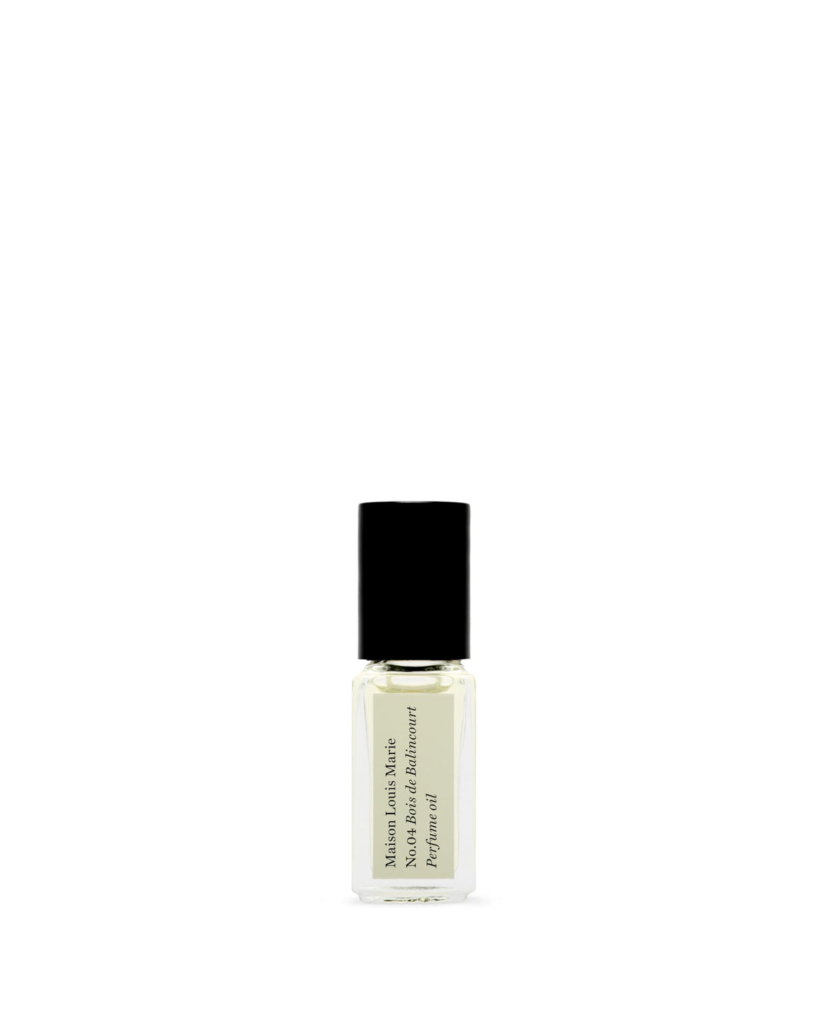 Maison Louis Marie No.04 Bois de Balincourt roll-on bottle for on-the-go fragrance.