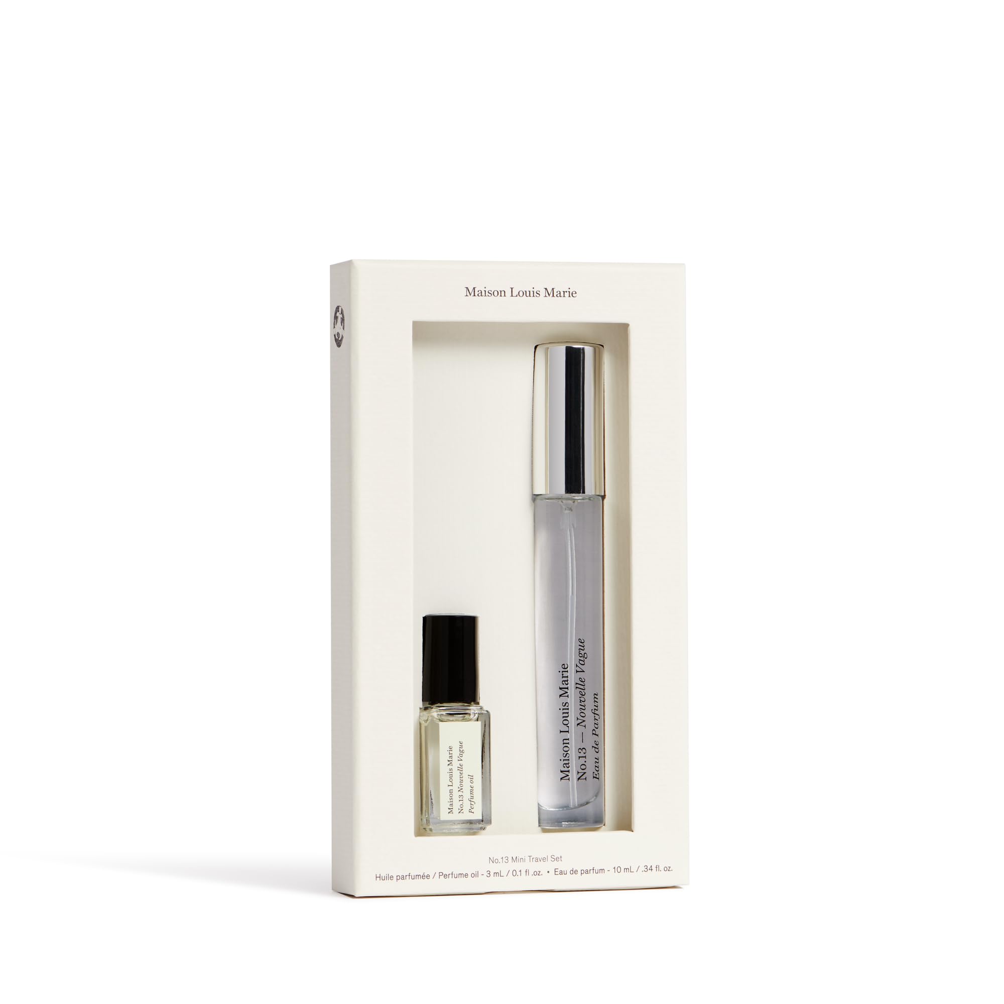 Nouvelle Vague branding on sleek case communicates luxury and portability.