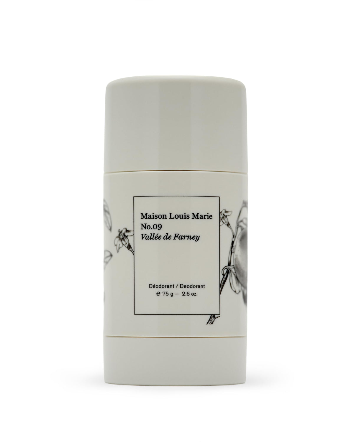 Maison Louis Marie No.09 deodorant bottle with citrus-woody scent for all-day freshness.