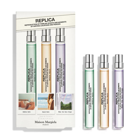 Maison Margiela Replica When The Rain Stops travel set with portable sprayer, ideal for on-the-go layering