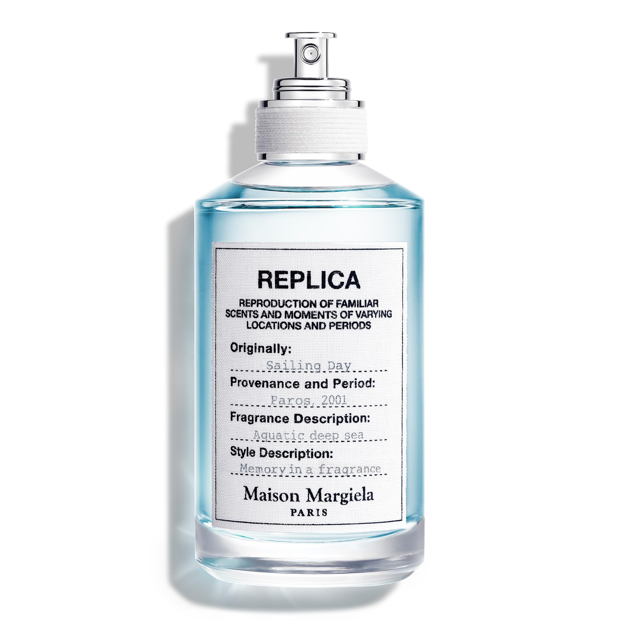 Maison Margiela Replica Sailing Day bottle-front captures fresh, coastal vibes.