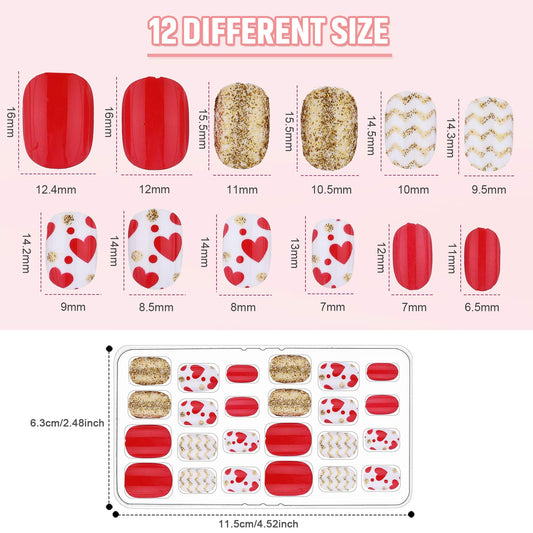 Maitys kids nails 24-piece per box for easy finger fit