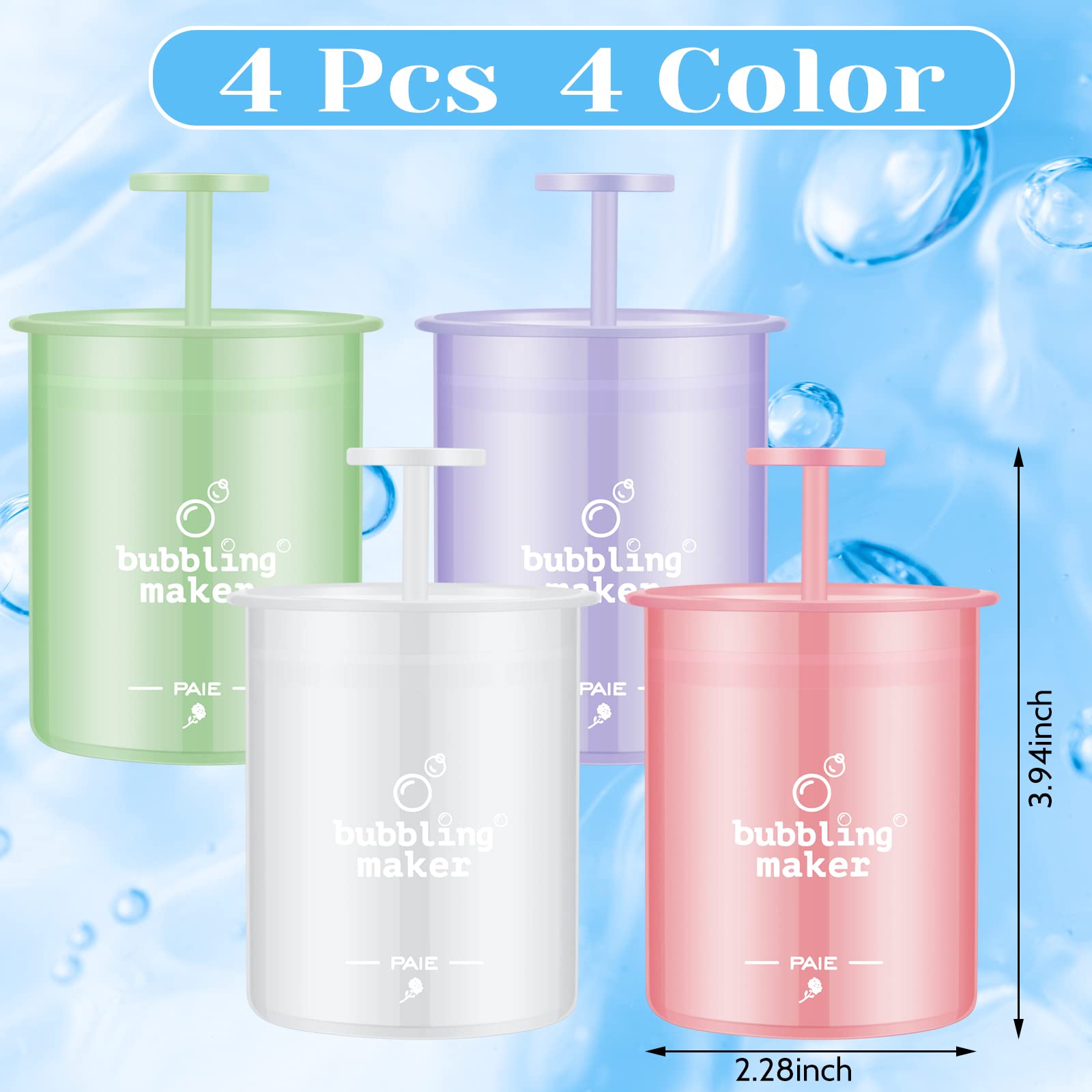 Maitys purple foam maker creates rich foam in seconds for easy cleansing.