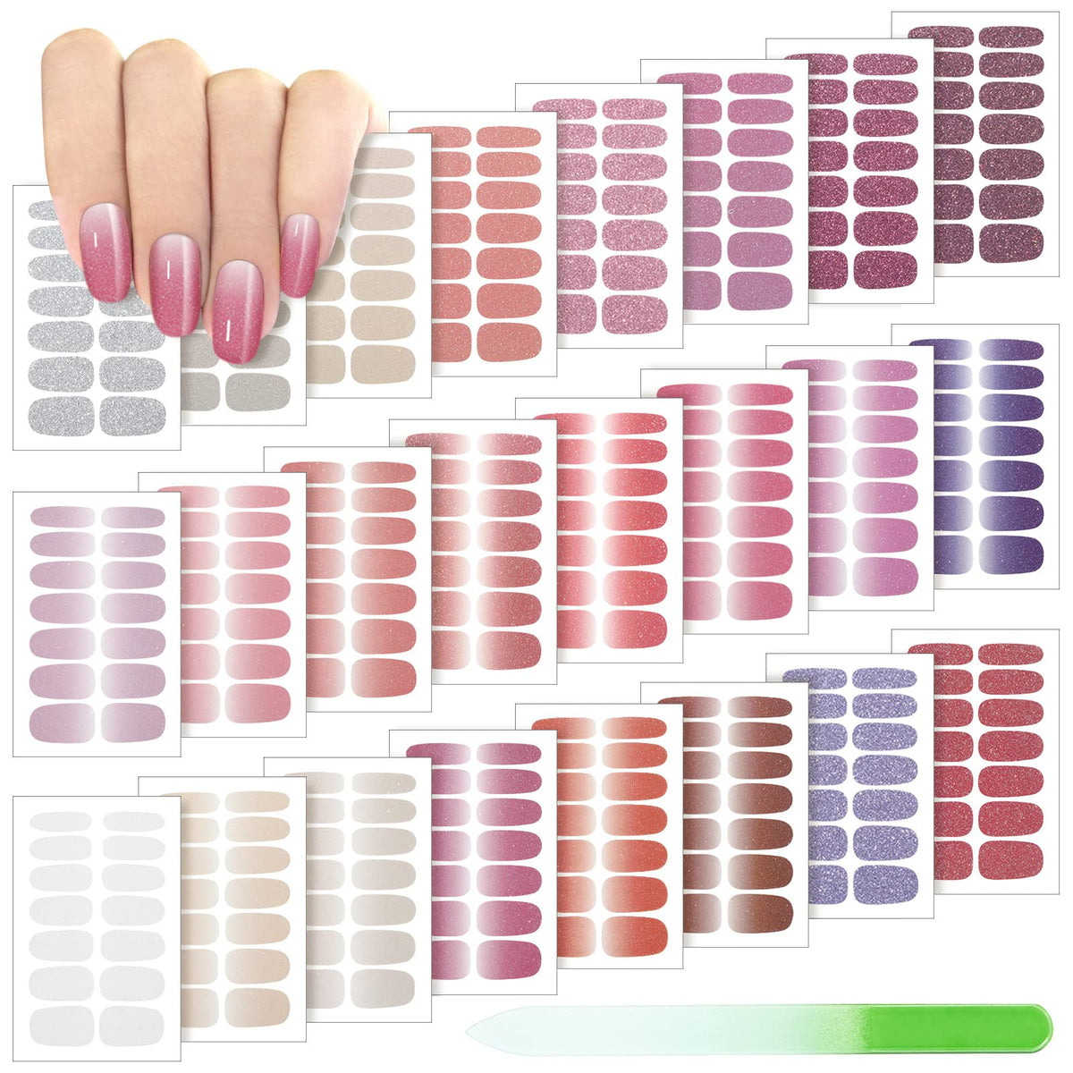 Maitys full-wrap nail stickers collection for quick salon-style nails at home.