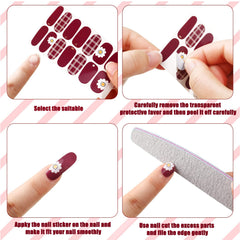 Maitys nail sticker sheets measure 10x5 cm for versatile design options.
