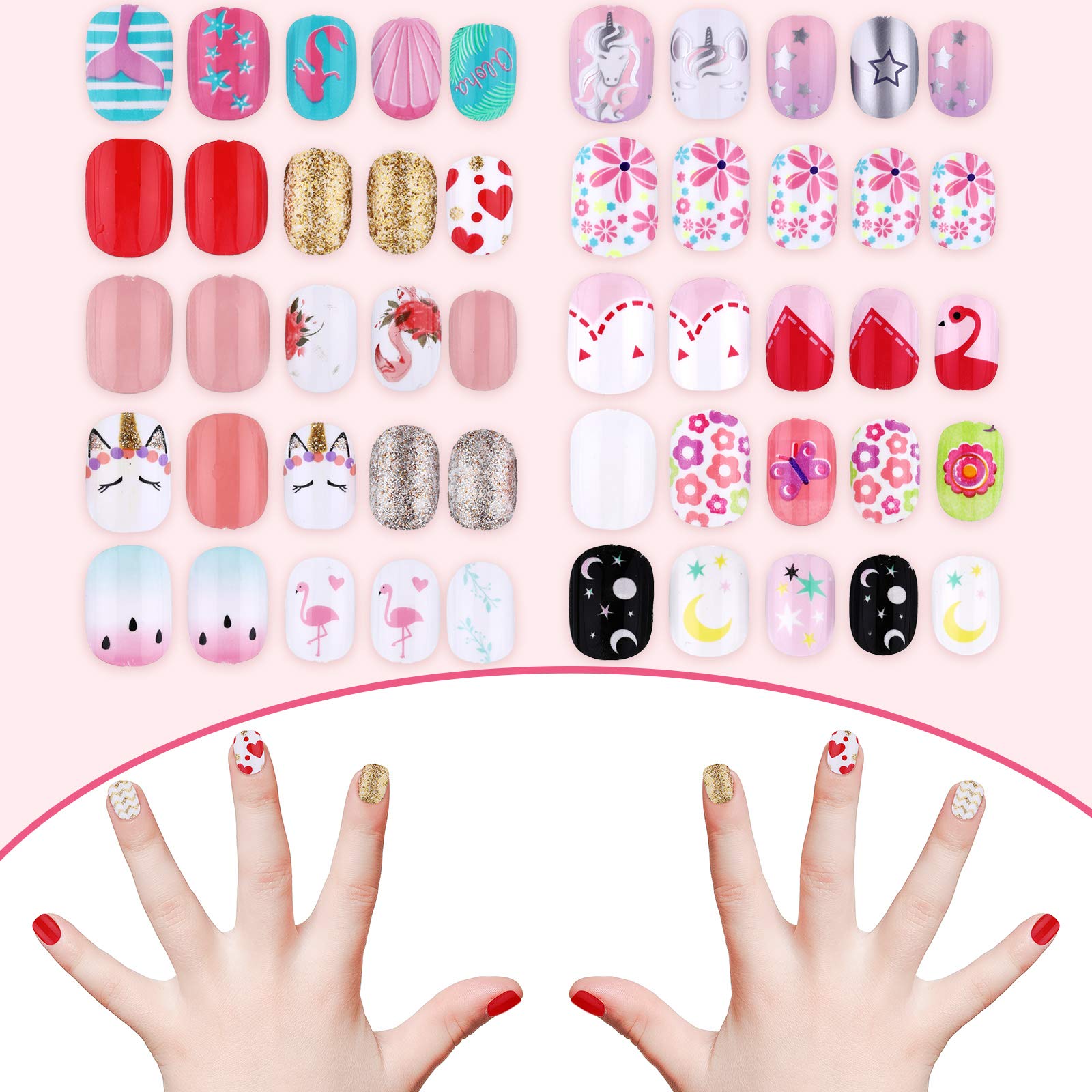 Maitys short nail tips designed for comfortable fit on little fingers