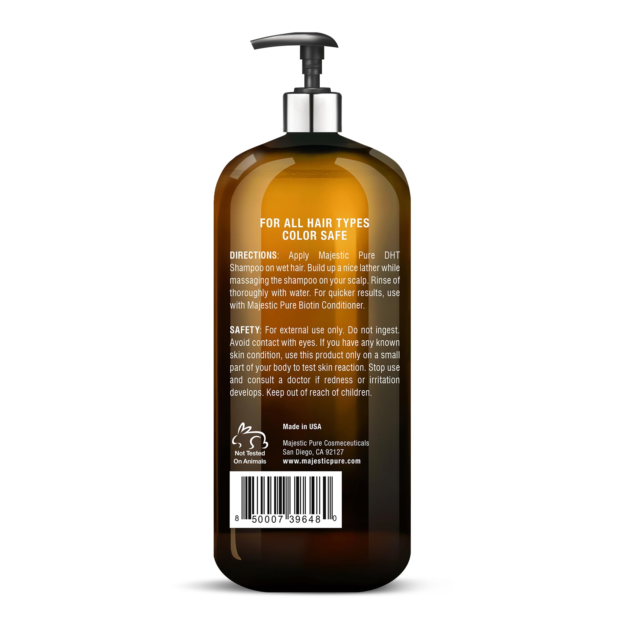 Majestic Pure Biotin Conditioner creamy foam on hair during wash