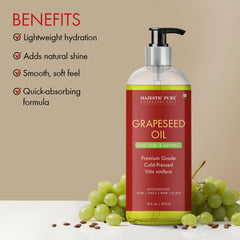 Close-up swatch of Majestic Pure Grapeseed Oil texture on skin.