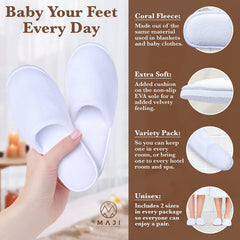MAJI SIMPLY JOYOUS travel-friendly slippers fit in luggage easily.