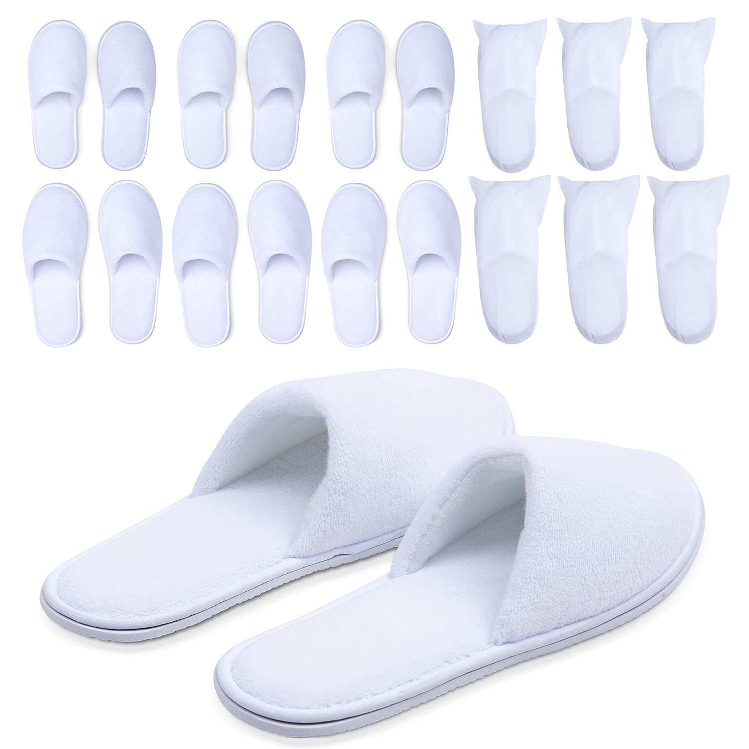 MAJI SIMPLY JOYOUS white spa slippers with universal fit for hotel guests.