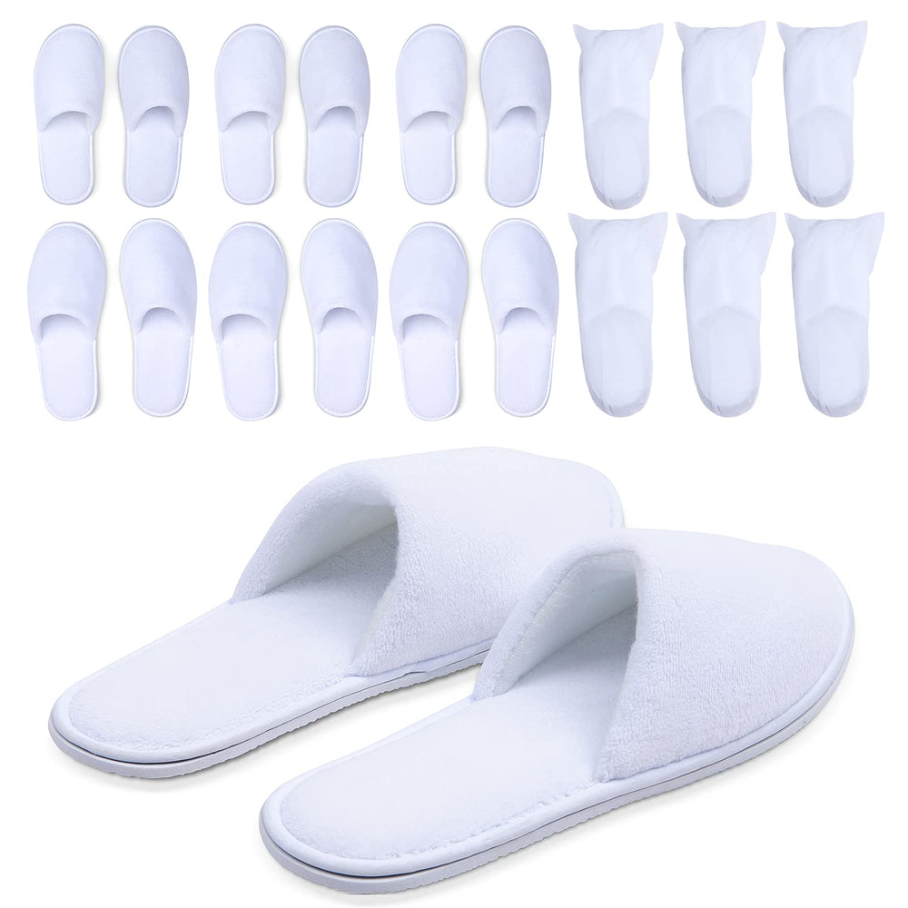 MAJI SIMPLY JOYOUS white spa slippers with universal fit for hotel guests.