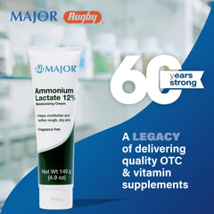 Daily routine setup with MAJOR cream to hydrate and soften dry skin.