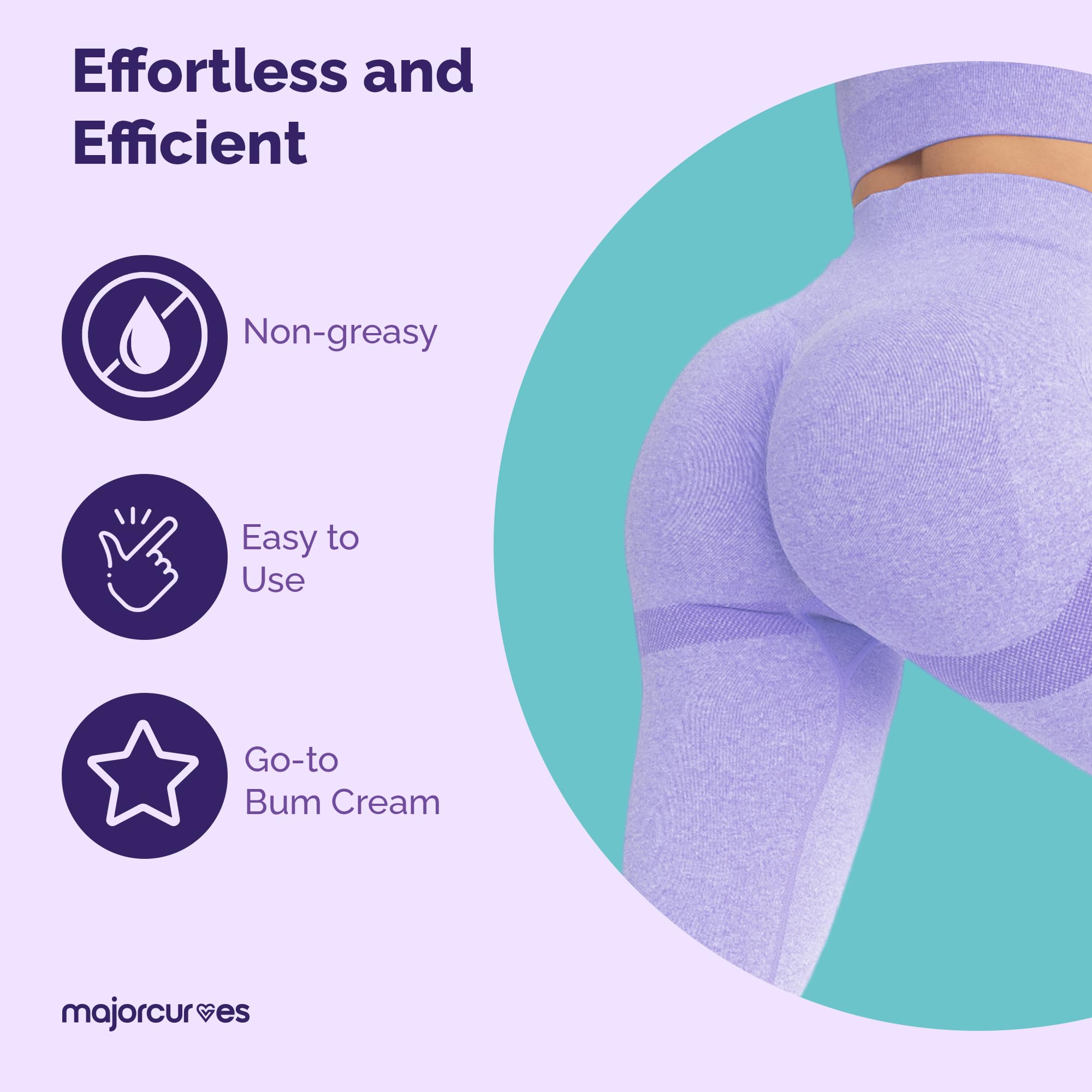 Massaging Major Curves Bum Booster Cream into skin to lift and firm.