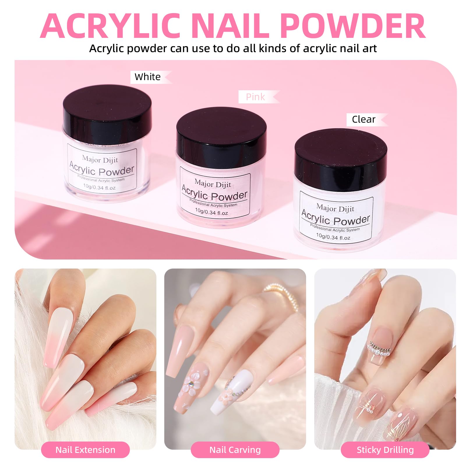 Major Dijit extension gel trio delivers durable, smooth nail extensions