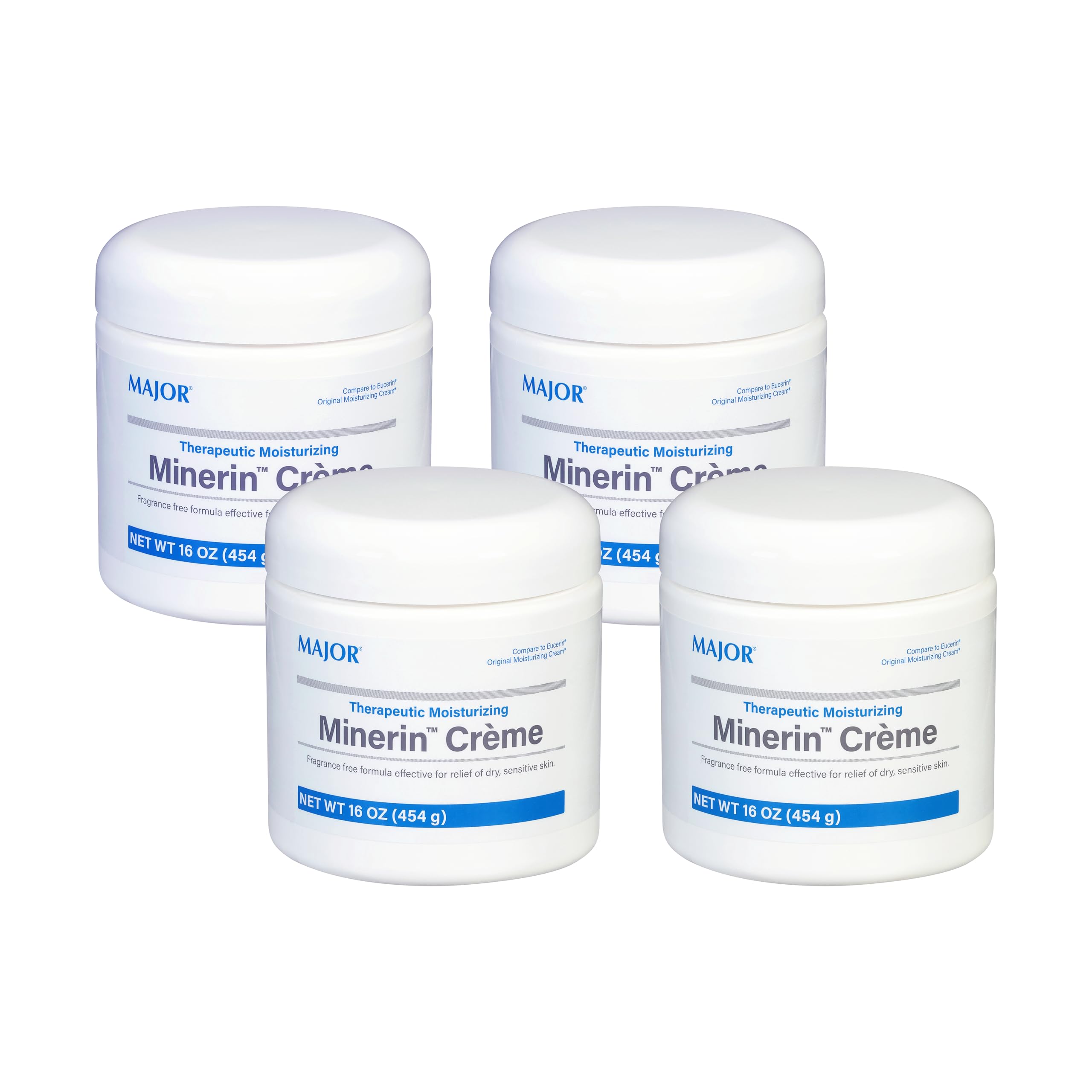 Major Minerin Créme jar front view for soothing dry skin.