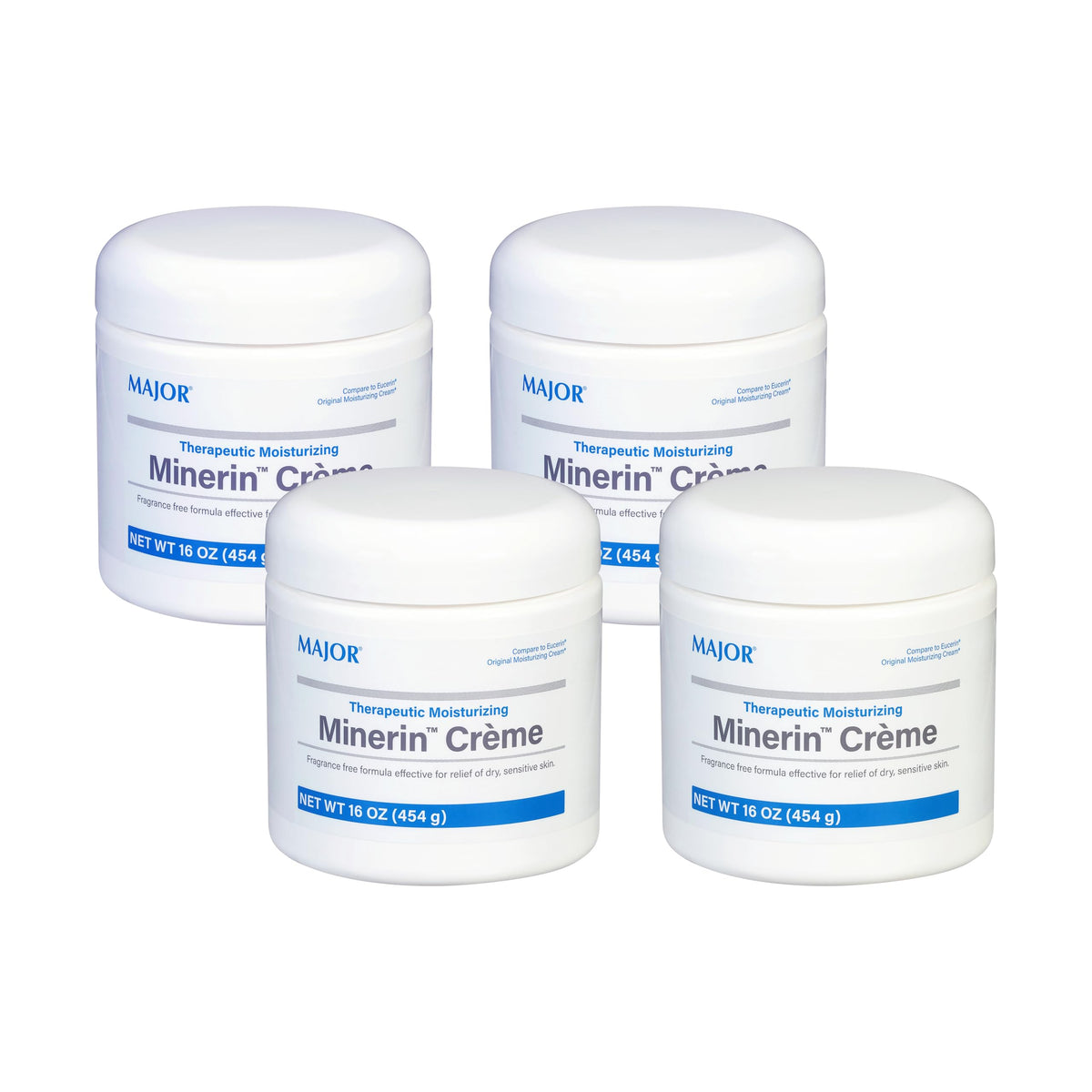 Major Minerin Créme jar front view for soothing dry skin.