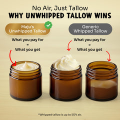 MAJU Tallow Honey Balm night routine application on skin
