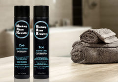 MAK Hair Zoe Shampoo hand application—boosts body and shine.