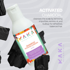 Maka Essentials daily detox bottle suggests buildup removal for fresher roots
