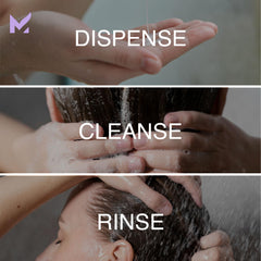 Maka Essentials lather closeup bottle conveys a refreshing, thorough cleanse