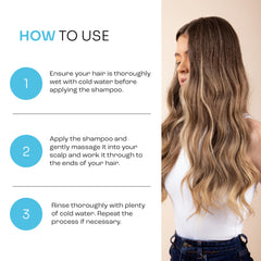 Maka Capilar Health moisturizing shampoo hair-scene depicting healthy, hydrated strands.