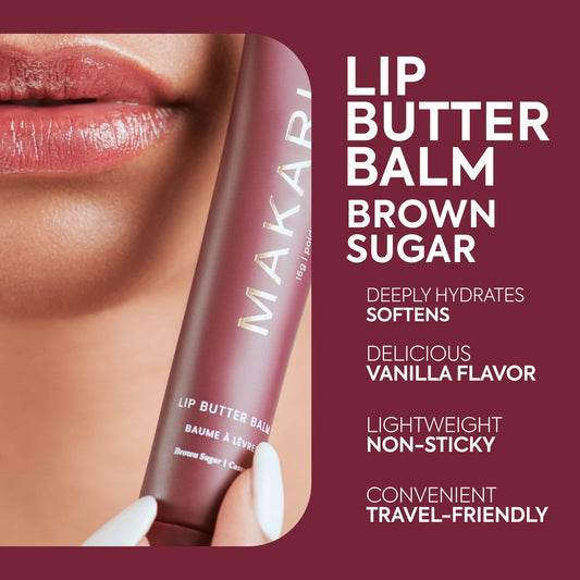 Makari lip balm swatch highlighting lightweight glide and daily lip care.