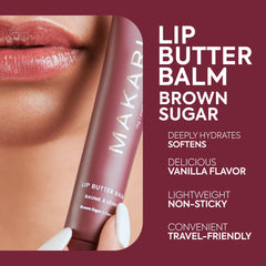 Makari lip balm swatch highlighting lightweight glide and daily lip care.