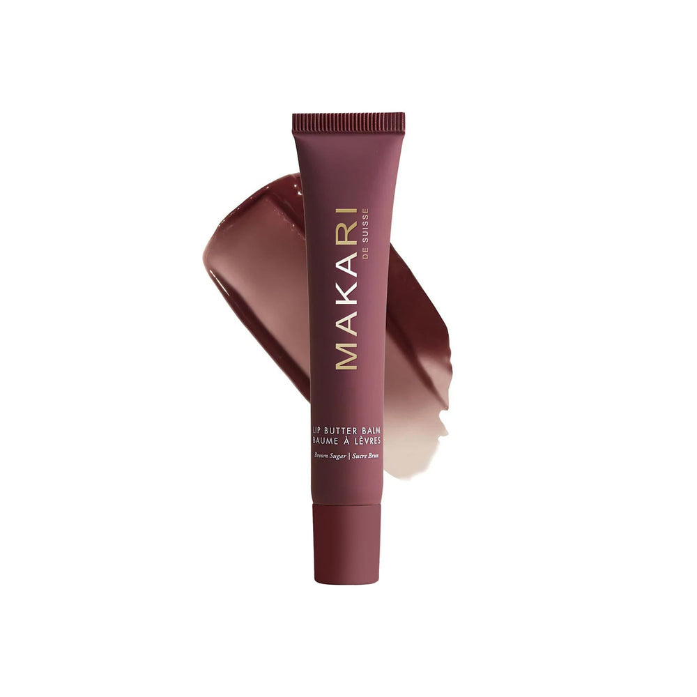 Makari Brown Sugar Lip Butter Balm close-up of the tube showing smooth, non-sticky moisture.