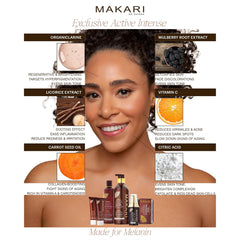 Makari Exclusive Body Milk cream texture, smooth application for daily hydration.