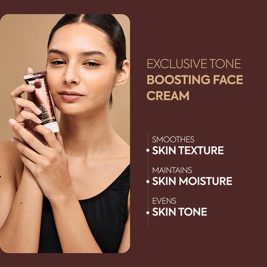Makari tone boosting cream texture swirl hints at smoothing and radiance