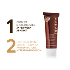 Makari night routine application on the face illustrates calm, nourishing care
