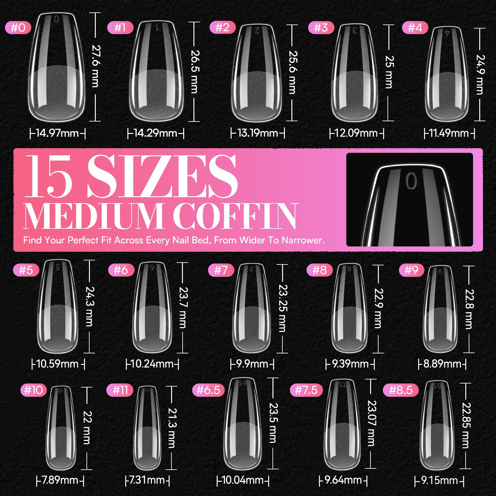 Makartt 15-size perfect-fit system ensures comfortable application.