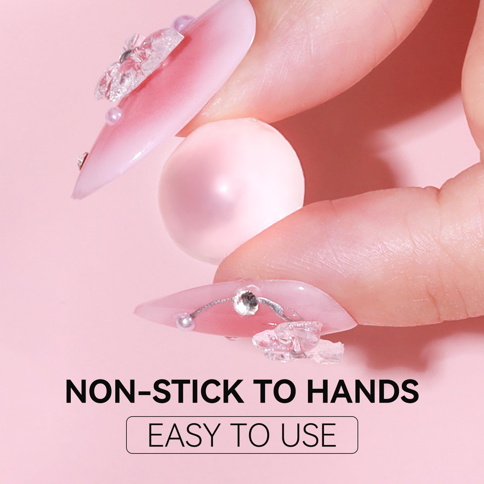 Makartt 3D gel sculpting application demonstrates a smooth, moldable texture for nail art.