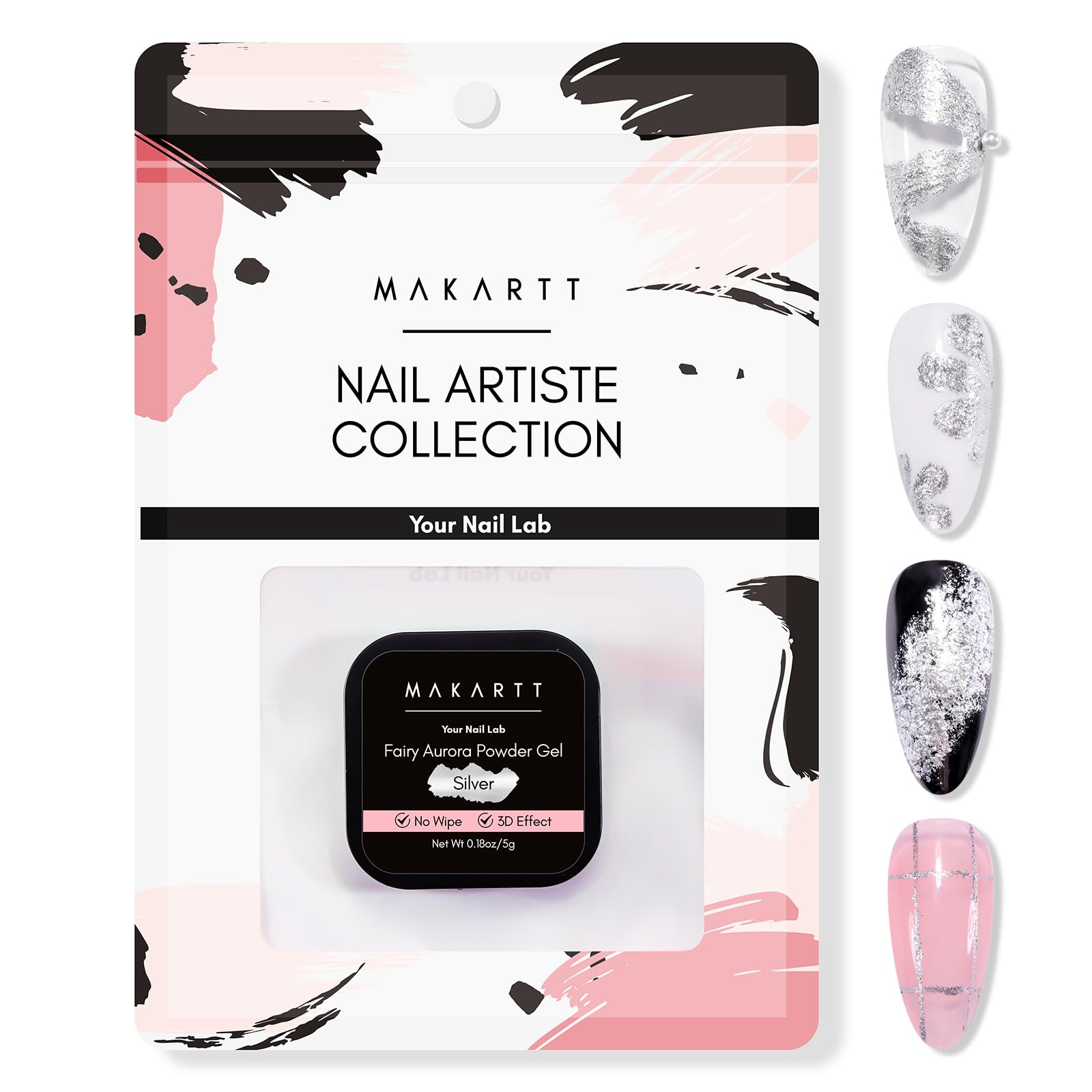 Makartt 3D Sculpting Gel creates mermaid chrome effects with charms.