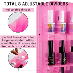 Makartt 48-bottle capacity display helps plan color palettes at a glance.