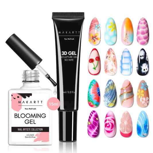 Makartt Blooming Gel watercolor background for salon-style at-home nails.