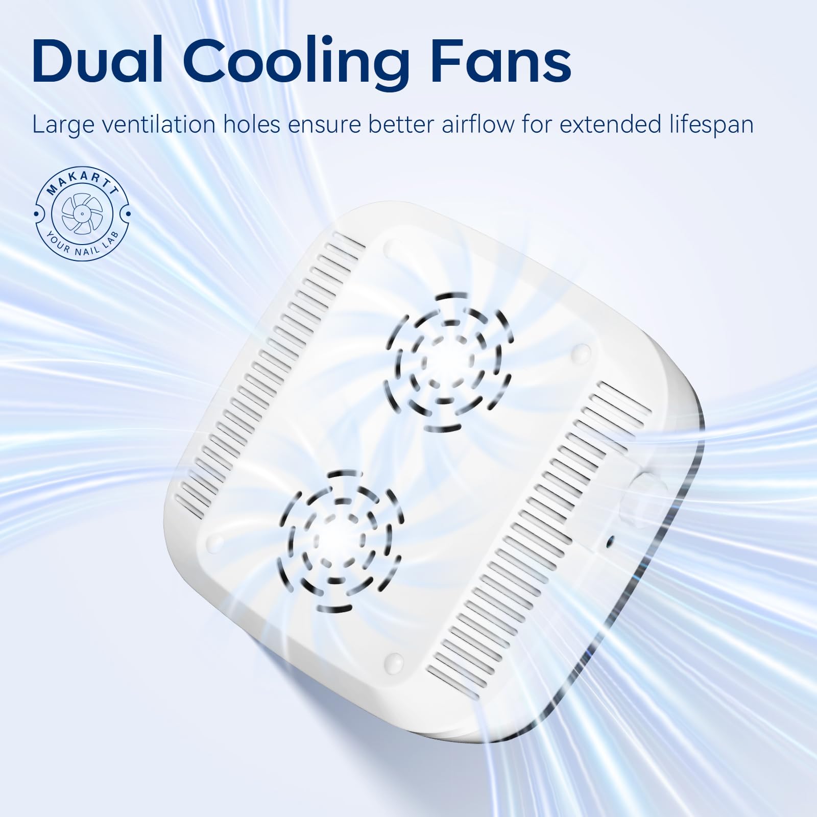 Makartt dust collector top controls featuring stepless speed adjustment.