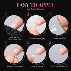 Makartt easy-application tips minimize filing for faster manicures.