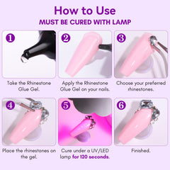 Makartt fast drying glue cures under LED lamp for a durable finish
