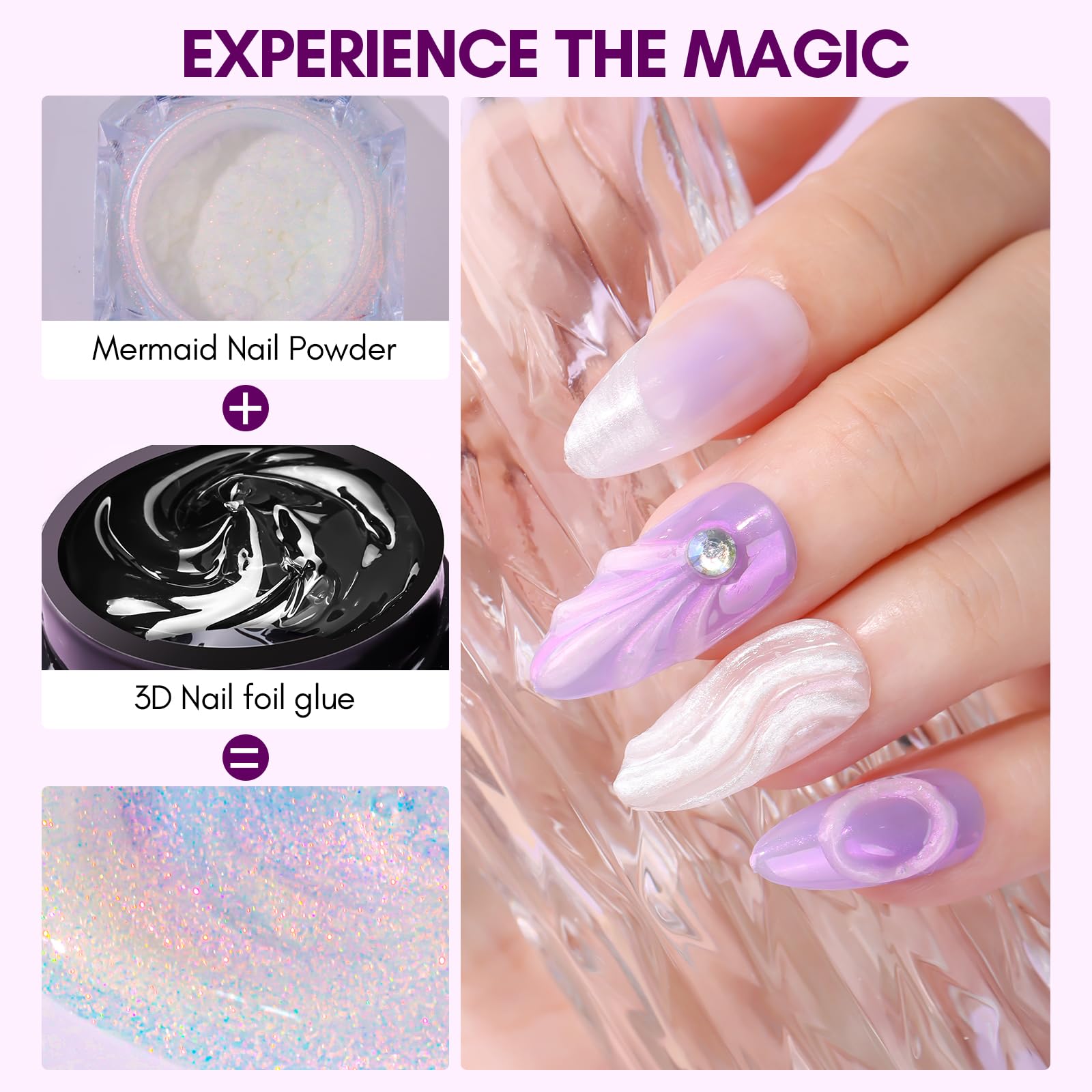Makartt glue creates ripple foil texture for dynamic nails