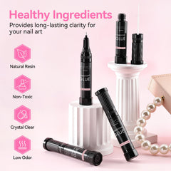 Makartt Four-pack 8ml gel glue for versatile nail art projects.