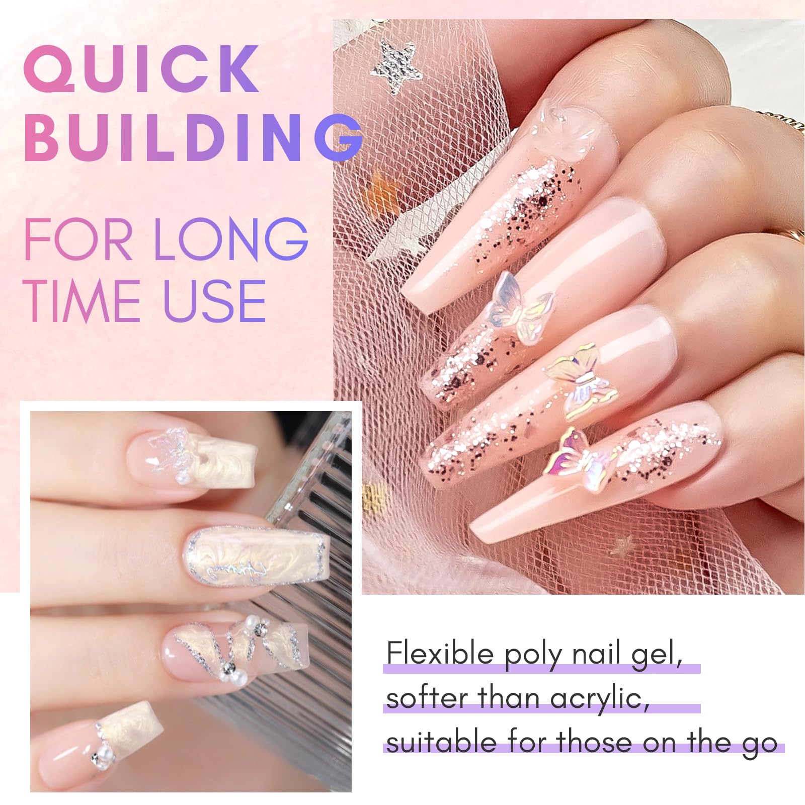 Makartt gel extension builder in action with sculpted nails